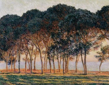  Tree Art - Under the Pine Trees at the End of the Day Claude Monet